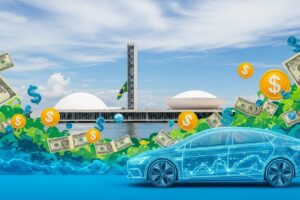 Novos incentivos do Governo Federal para carros elétricos no Brasil Novos programas do governo federal para a mobilidade elétrica no Brasil. Imagem gerada por IA