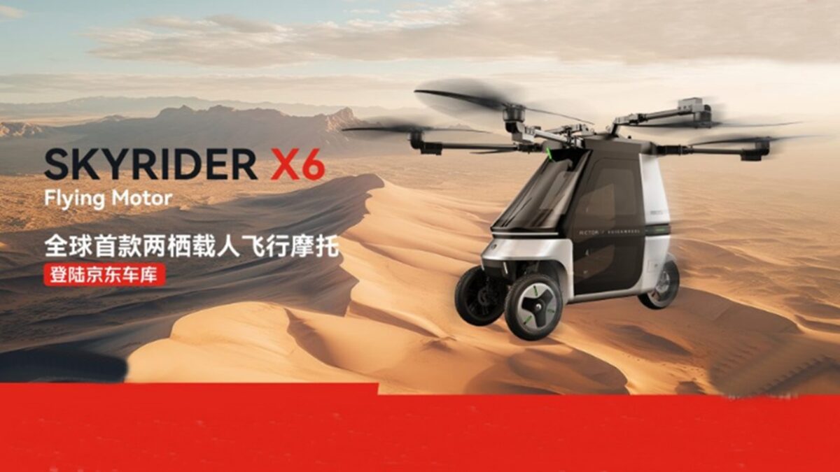 Skyrider X6: Moto Voadora Entra em Pré-venda na China Skyrider X6, moto voadora